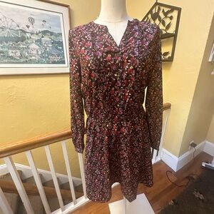 G.H. Bass & Co. Burgundy Floral Midi Dress